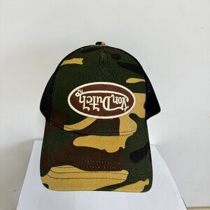 Von Dutch Rambo Brown Camo Trucker Hat Seen on Travis Scott